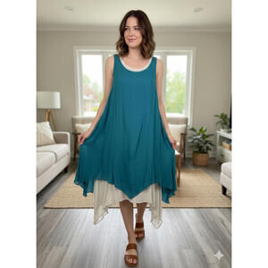 Adorn Layered Asymmetric Casual Dress